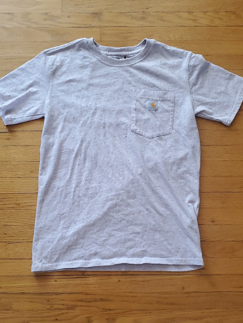Carhartt Woman's Short Sleeve Pocket Tee - Heather Light Gray Speckle